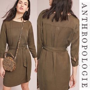 Anthropologie Utility Shirt Dress Small Petite